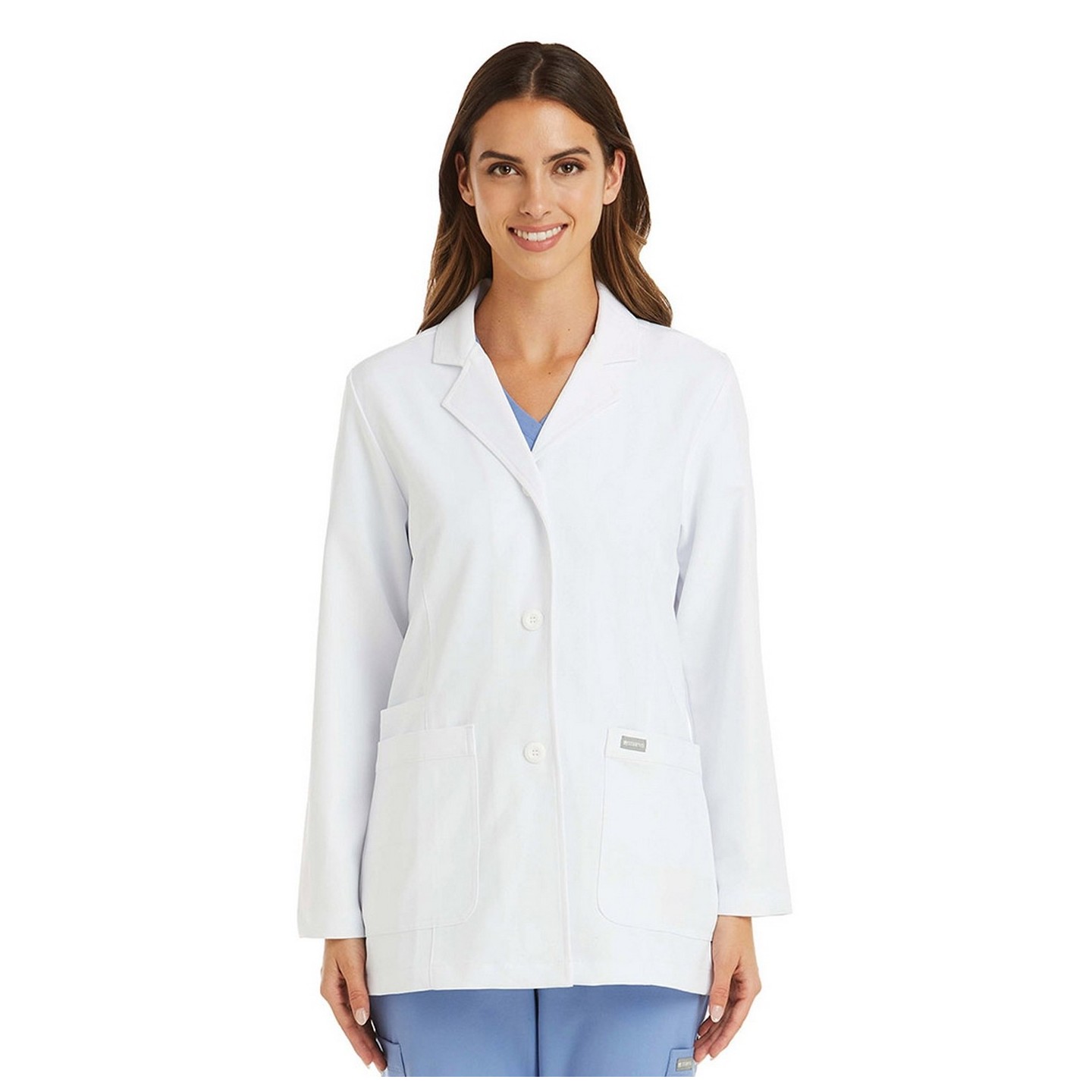 5073 Maevn Momentum Women's Notched Collar Lab Coat
