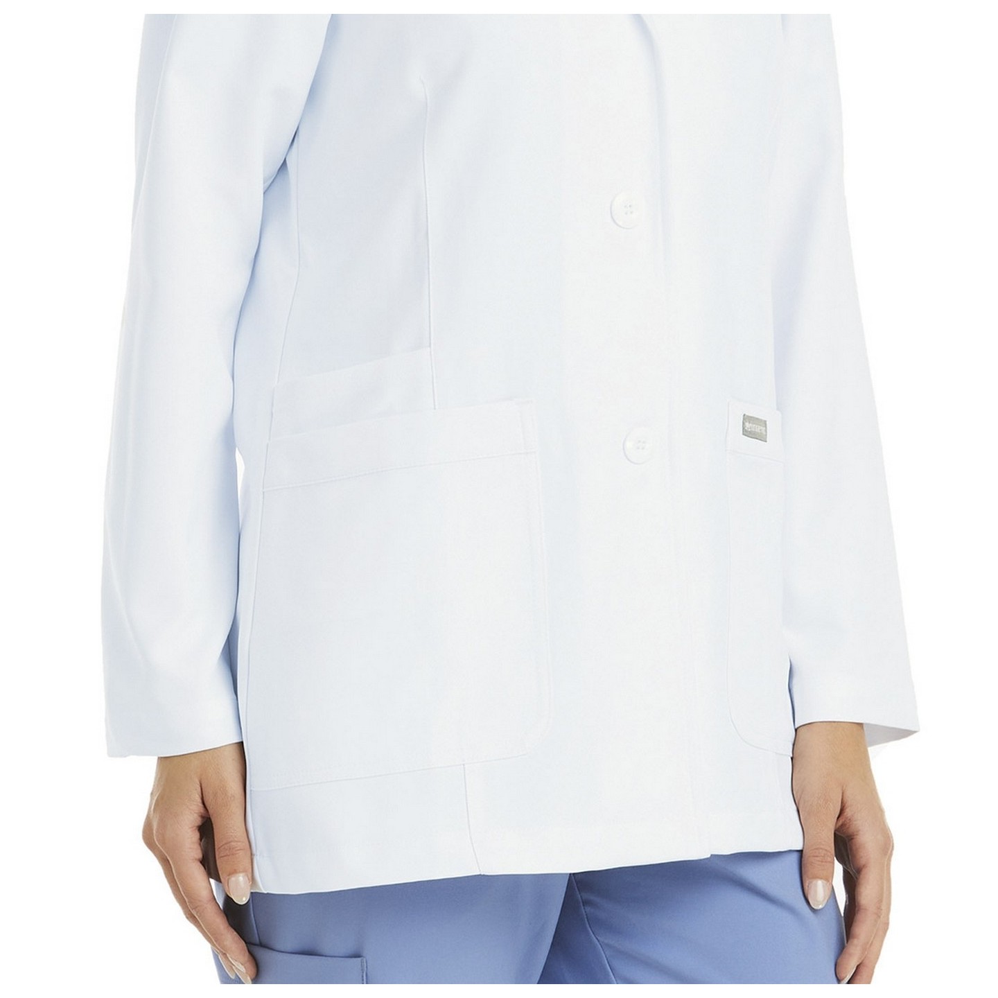 5073 Maevn Momentum Women's Notched Collar Lab Coat