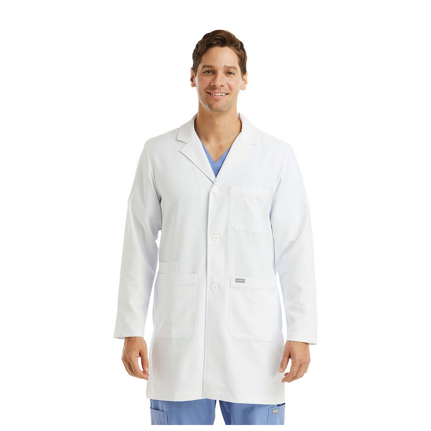 5872 Maevn Momentum Men's Mid-Length Lab Coat