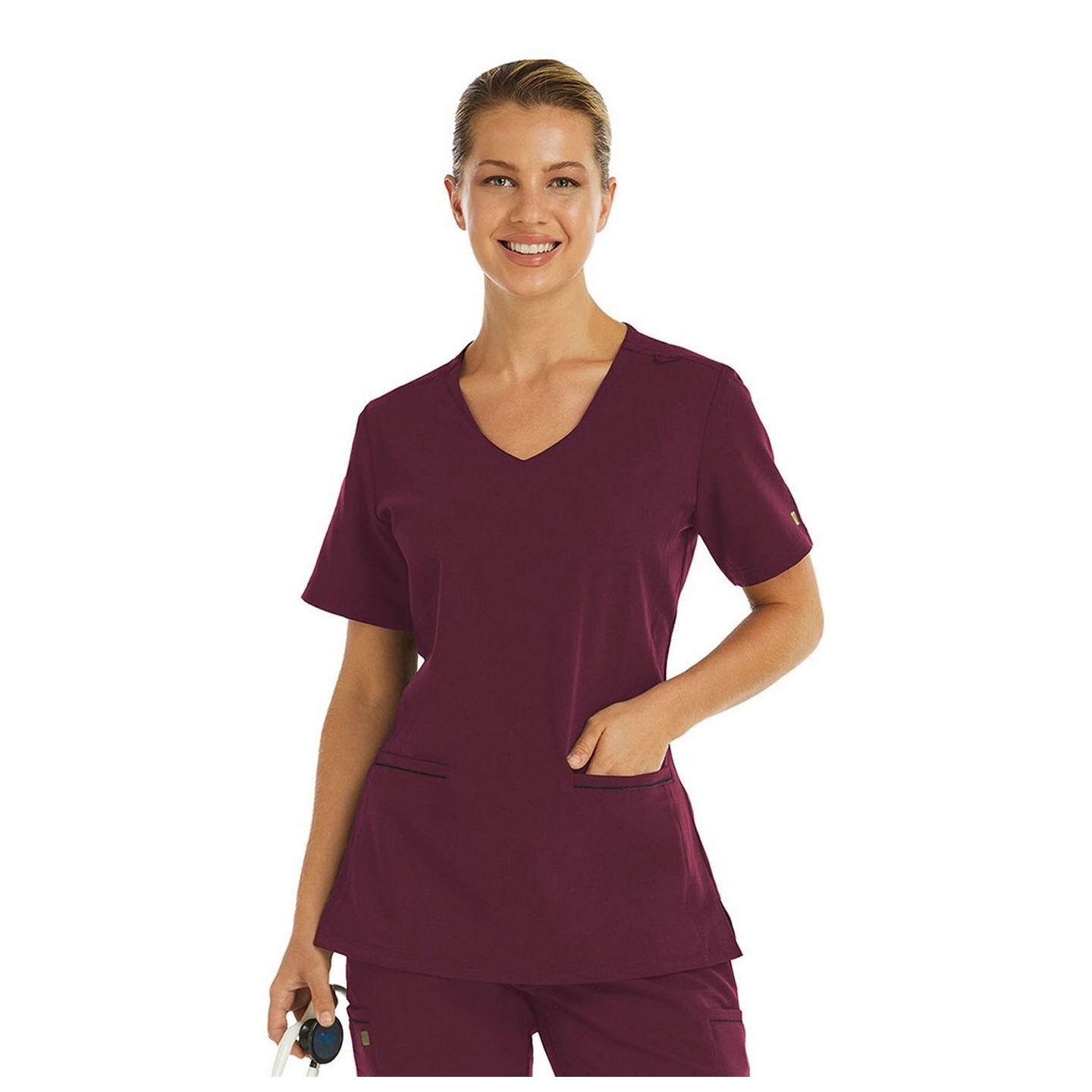 3902 Maevn Matrix Pro Women's Active Knit V-Neck Top