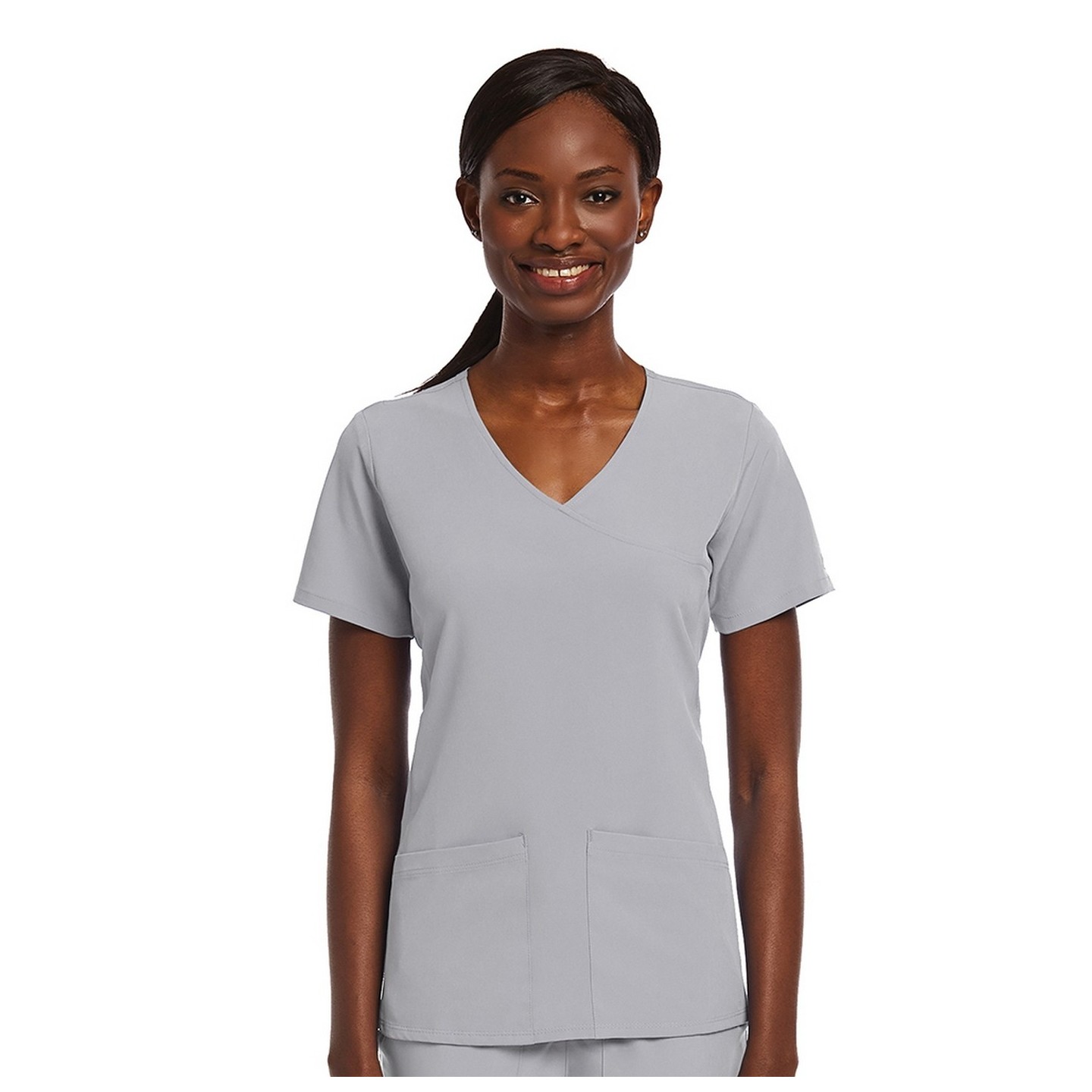 4521 Matrix Impulse Women's Knit Panel Mock Wrap Top