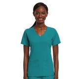 4521 Matrix Impulse Women's Knit Panel Mock Wrap Top