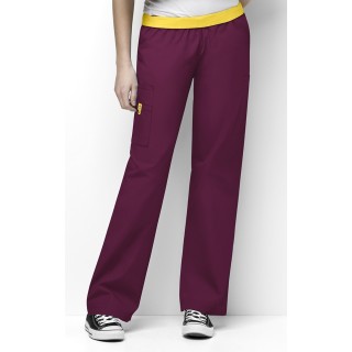5016 WonderWink Origins Québec – Pantalon d’uniforme avec ceinture élastique - Wine