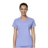 6455 W123 by WonderWink - Women's Asymmetrical Mock Wrap Top