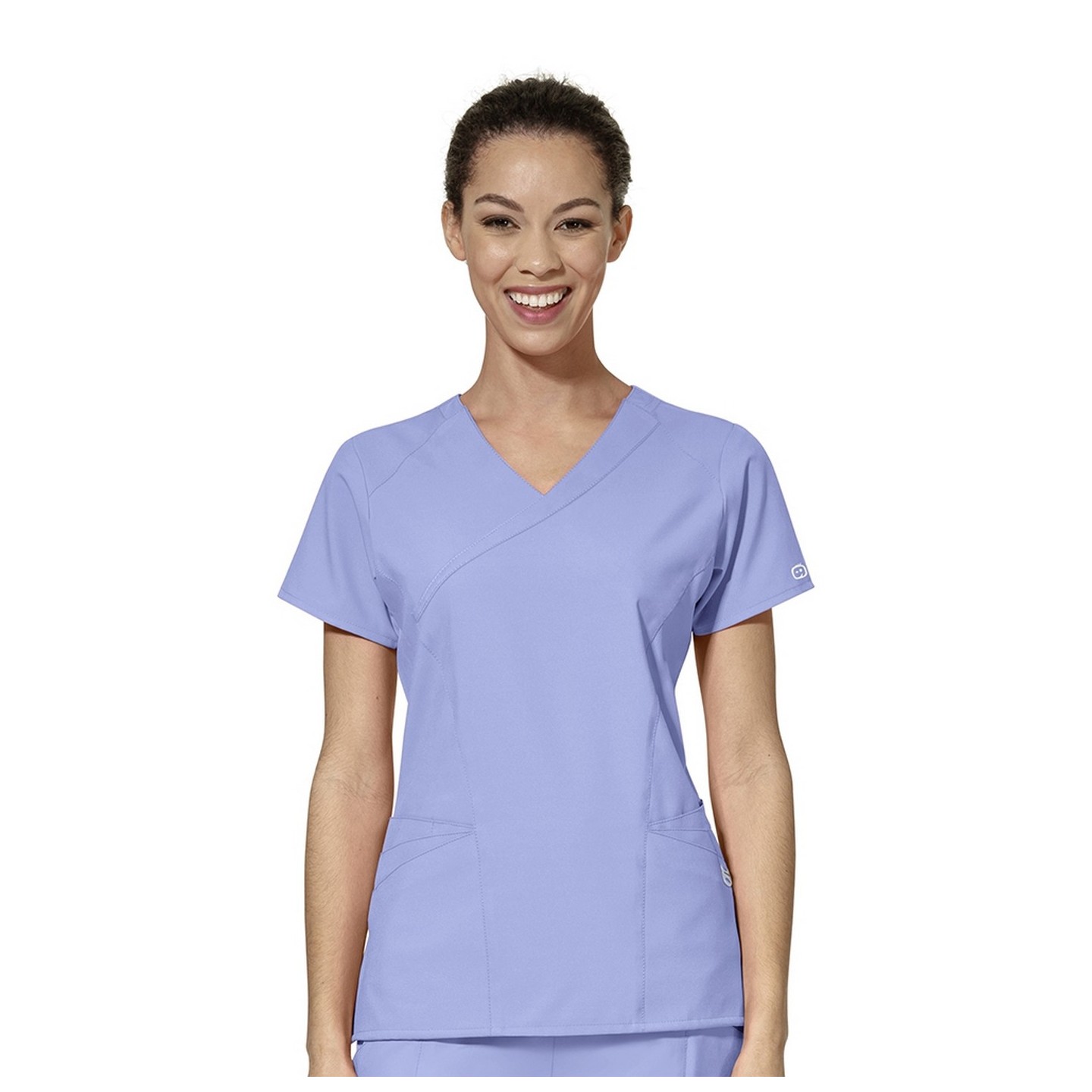 6455 W123 by WonderWink - Women's Asymmetrical Mock Wrap Top