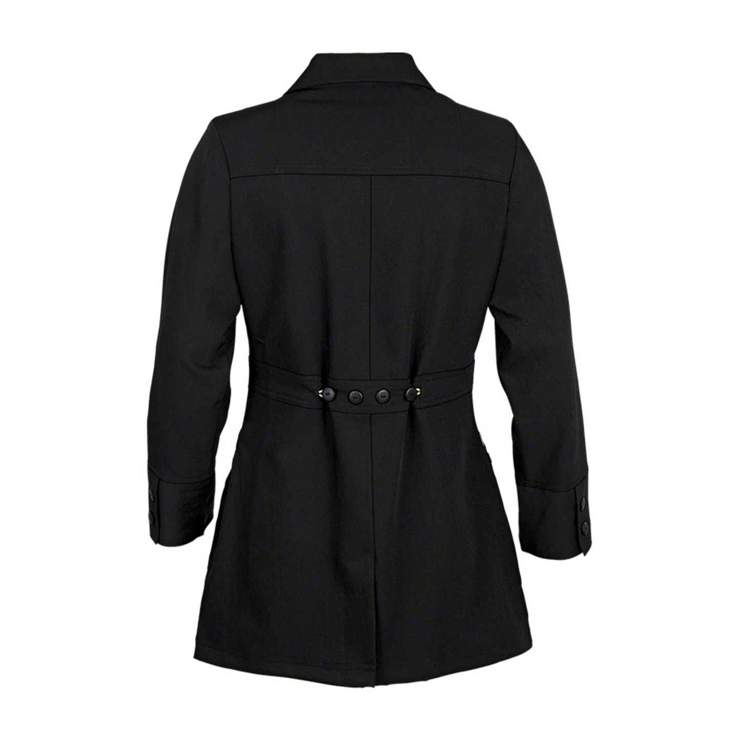 7004 WonderWink Four-Stretch 32 Inch Three Button Lab Coats - Black