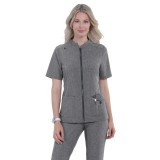 1023 Koi Basics Madison Zipper-Front Top