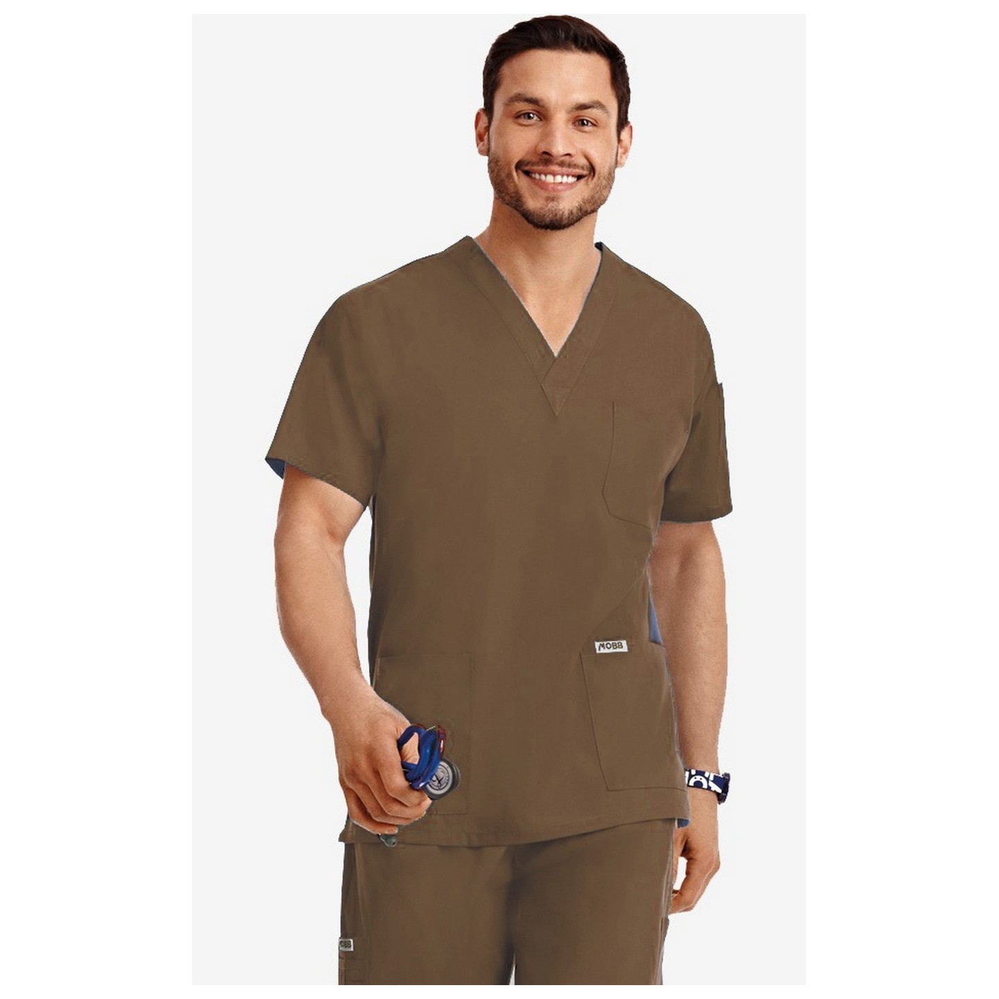 *FINAL SALE 310T MOBB Classic Unisex 3 Pocket Scrub Top (Men's View)