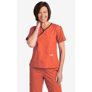 *FINAL SALE 323T Criss Cross Scrub Top by MOBB