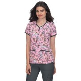 1017TKD Koi Tokidoki Eve Y-Neck Print Scrub Top - Kawaii Confections