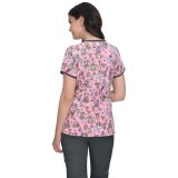 1017TKD Koi Tokidoki Eve Y-Neck Print Scrub Top - Kawaii Confections