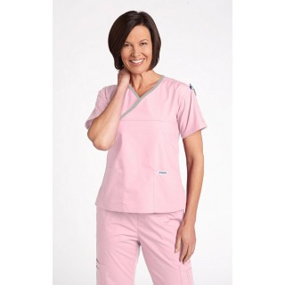 *FINAL SALE 323T Criss Cross Scrub Top by MOBB