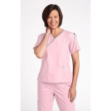 *FINAL SALE 323T Criss Cross Scrub Top by MOBB