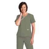 *FINAL SALE 323T Criss Cross Scrub Top by MOBB