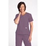 323T Criss Cross Scrub Top by MOBB