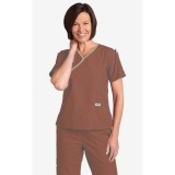 323T Criss Cross Scrub Top by MOBB