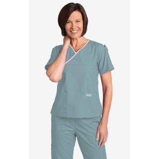 *FINAL SALE 323T Criss Cross Scrub Top by MOBB