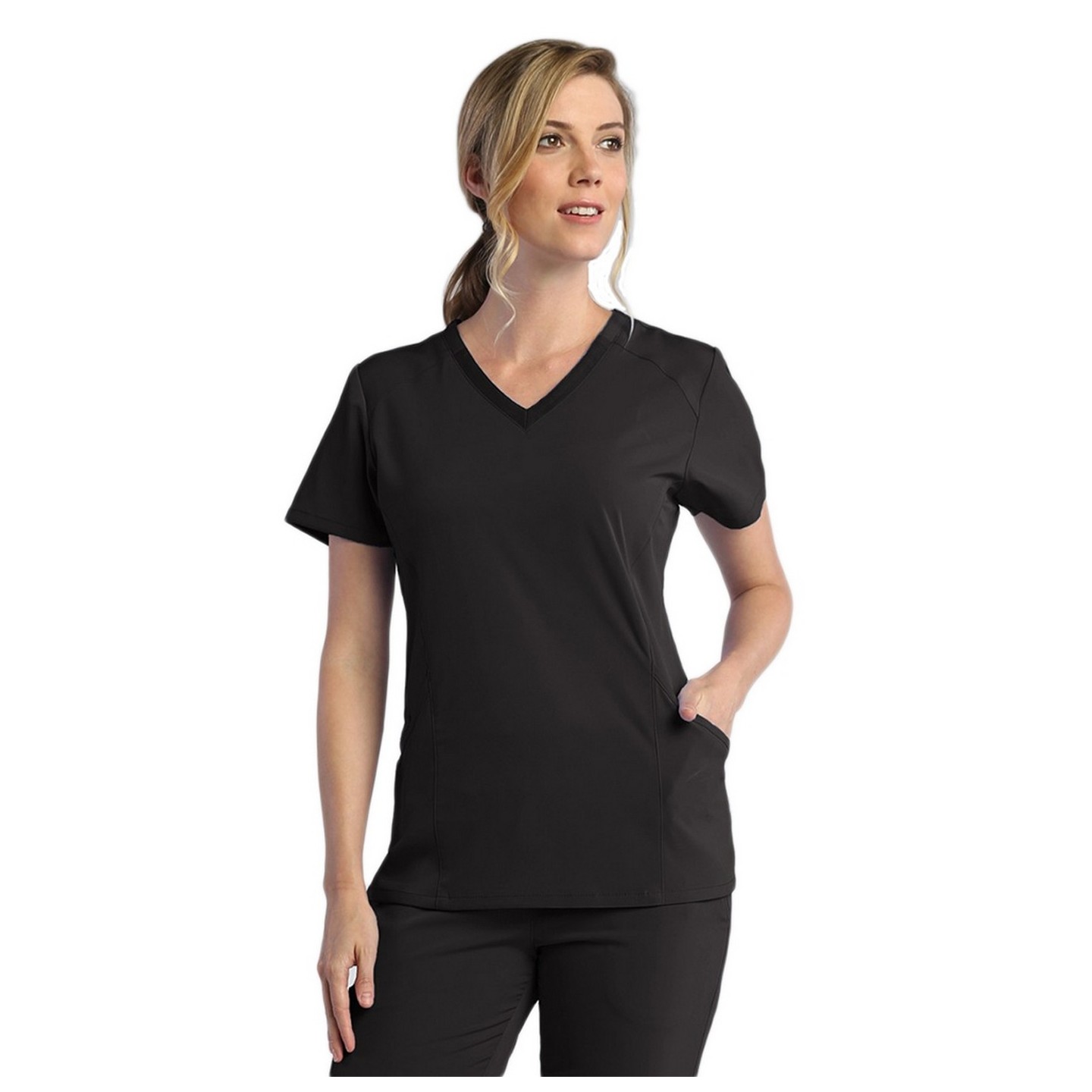 1902 Pure Soft by Maevn Modern V-Neck Scrub Top