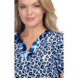 1070PR Koi Stretch Elena 4 Pocket Print Top