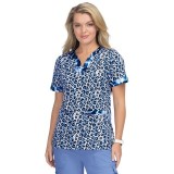 1070PR Koi Stretch Elena 4 Pocket Print Top