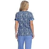 1070PR Koi Stretch Elena 4 Pocket Print Top