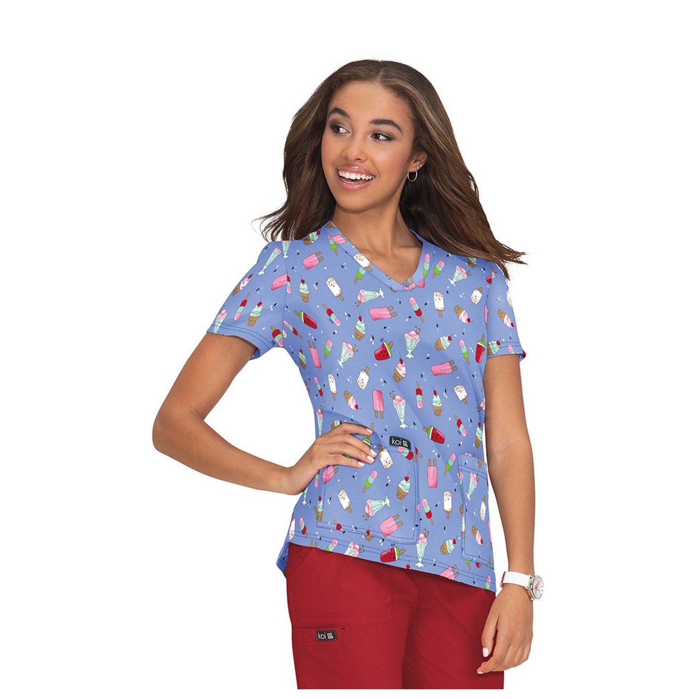 384PR koi Basics Leslie Print Top - Sweet Tooth