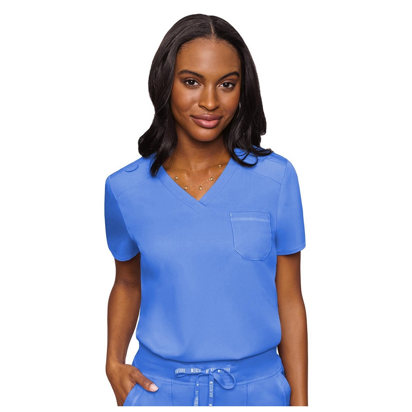 7448 Med Couture Touch Chest Pocket Top