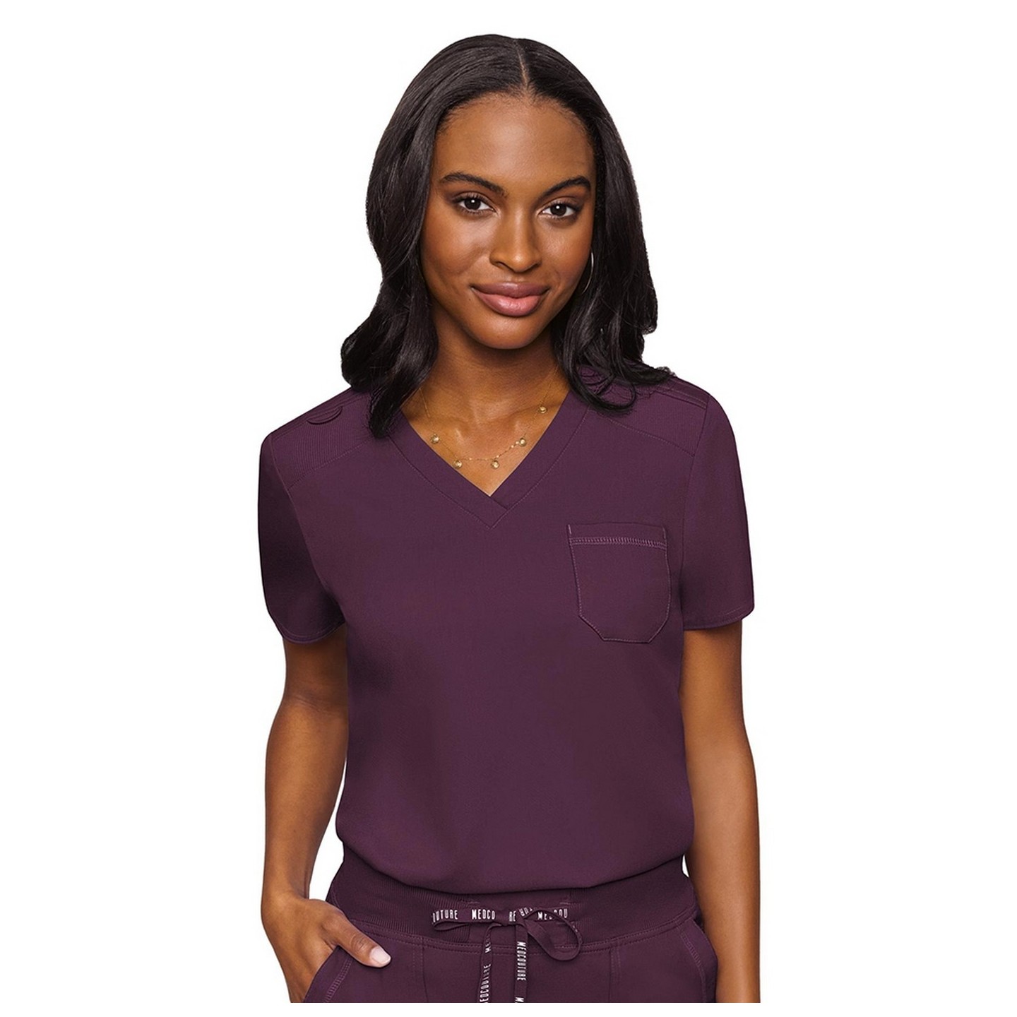 7448 Med Couture Touch Haut avec Poche de Poitrine