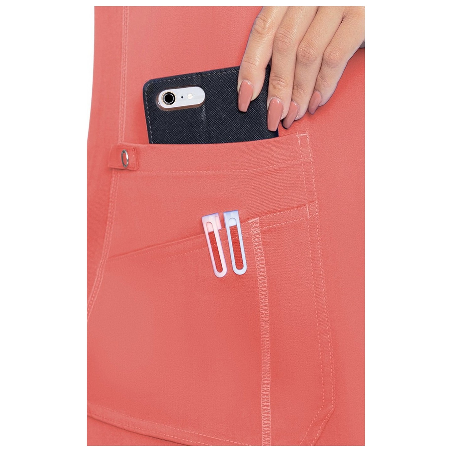 7459 Med Couture Performance Touch V-NECK SHIRTTAIL TOP