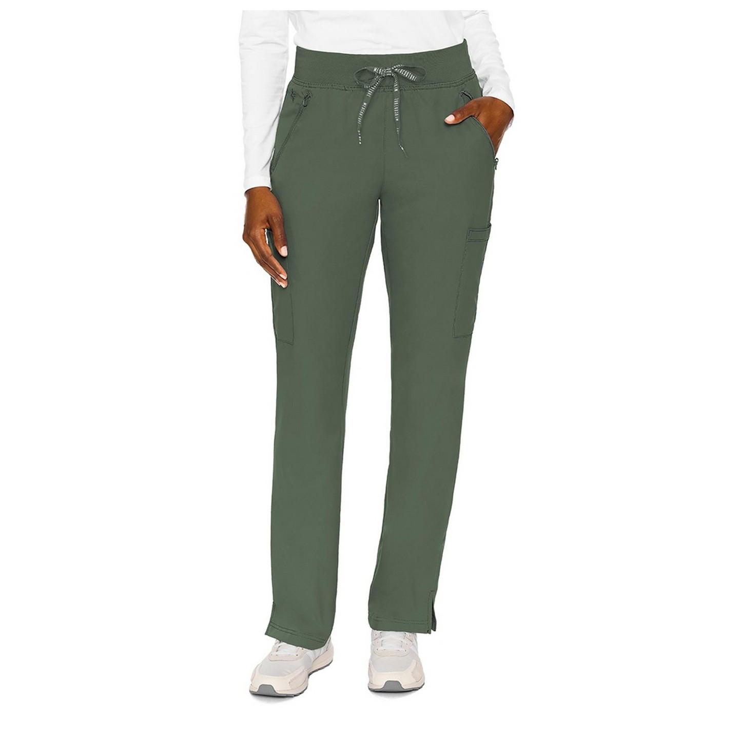 2702P Petite Med Couture Insight Zipper Scrub Pant