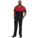670PR koi Lite Soul Men's Ombré Print Scrub Top