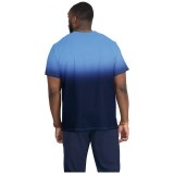 670PR koi Lite Soul Men's Ombré Print Scrub Top