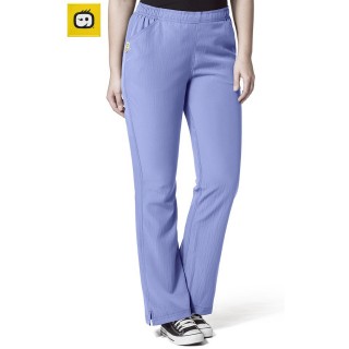 5205 WonderWink Plus Tummy Control Flare Leg Scrub Pants - Ceil Blue