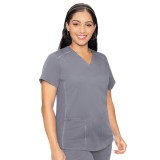 7459 Med Couture Performance Touch V-NECK SHIRTTAIL TOP