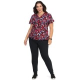 F101PR French Bull par koi Haut 'Doll' à col en V Imprimer - Twist