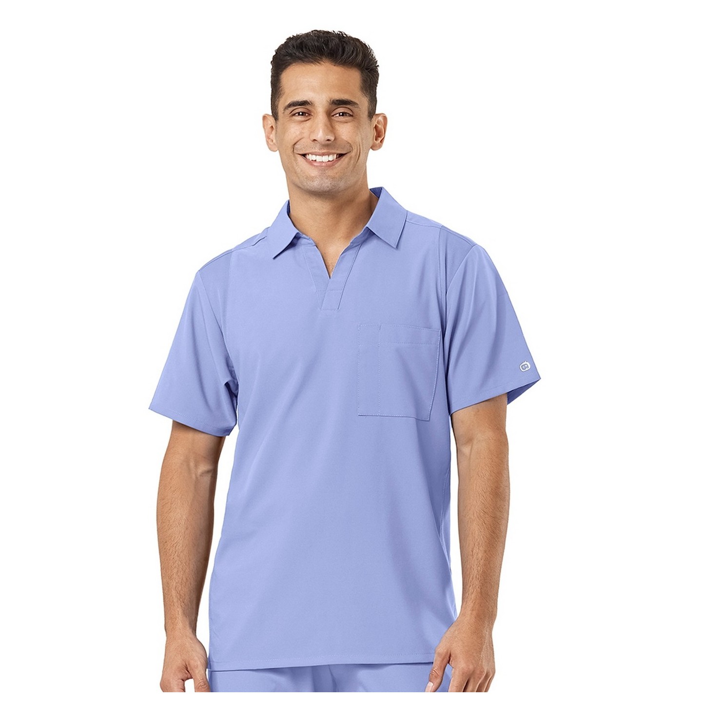 6055 W123 by WonderWink Men's Collar Top