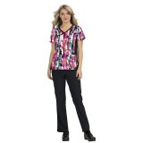 385PR koi Raquel Print Top - Candy Striper