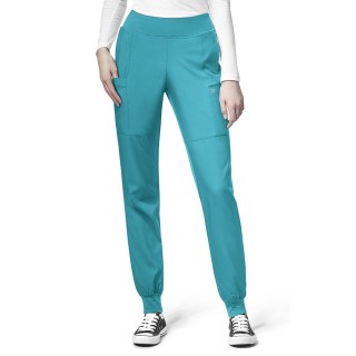 5555 W123 by WonderWink - Comfort Waist Cargo Jogger Scrub Pants - Inseam: Regular: 31"