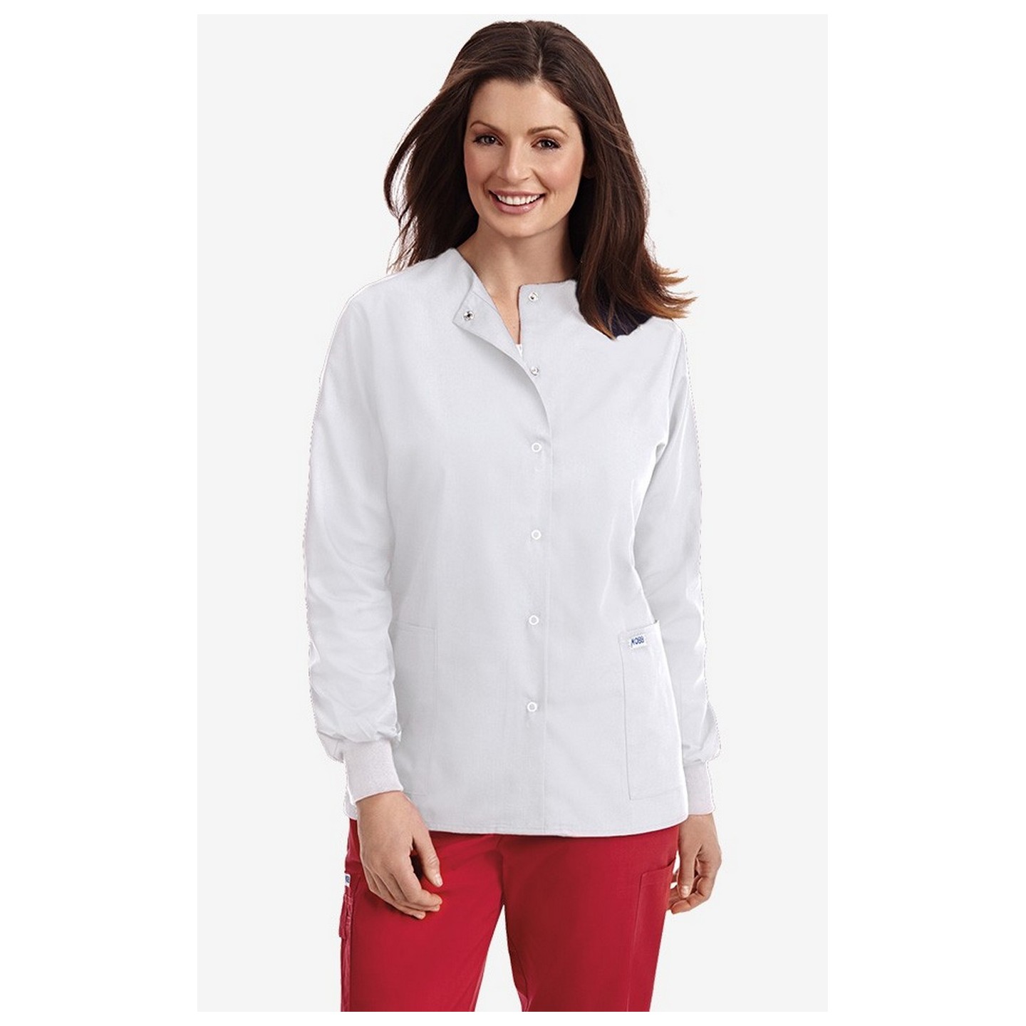 WJ370 Manteau chaud avec fermoir en avant - White (WH)