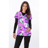 1440PK – FANCY UNICORN Print Scrub Top - Soft Stretch Zinnia Fabric by Greentown