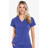 8434 Med Couture Peaches Double V-Neck Top