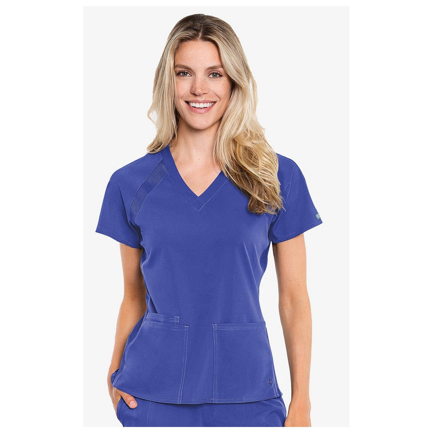 8434 Haut Med Couture Peaches à Double Col en V