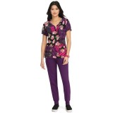 B123PR Betsey Johnson by koi Blossom Y-Neck Print Top - Playful Patchwork