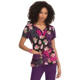 B123PR Betsey Johnson par Koi Haut 'Blossom' à encolure en Y Imprimé - Playful Patchwork