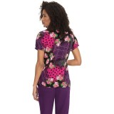 B123PR Betsey Johnson par Koi Haut 'Blossom' à encolure en Y Imprimé - Playful Patchwork