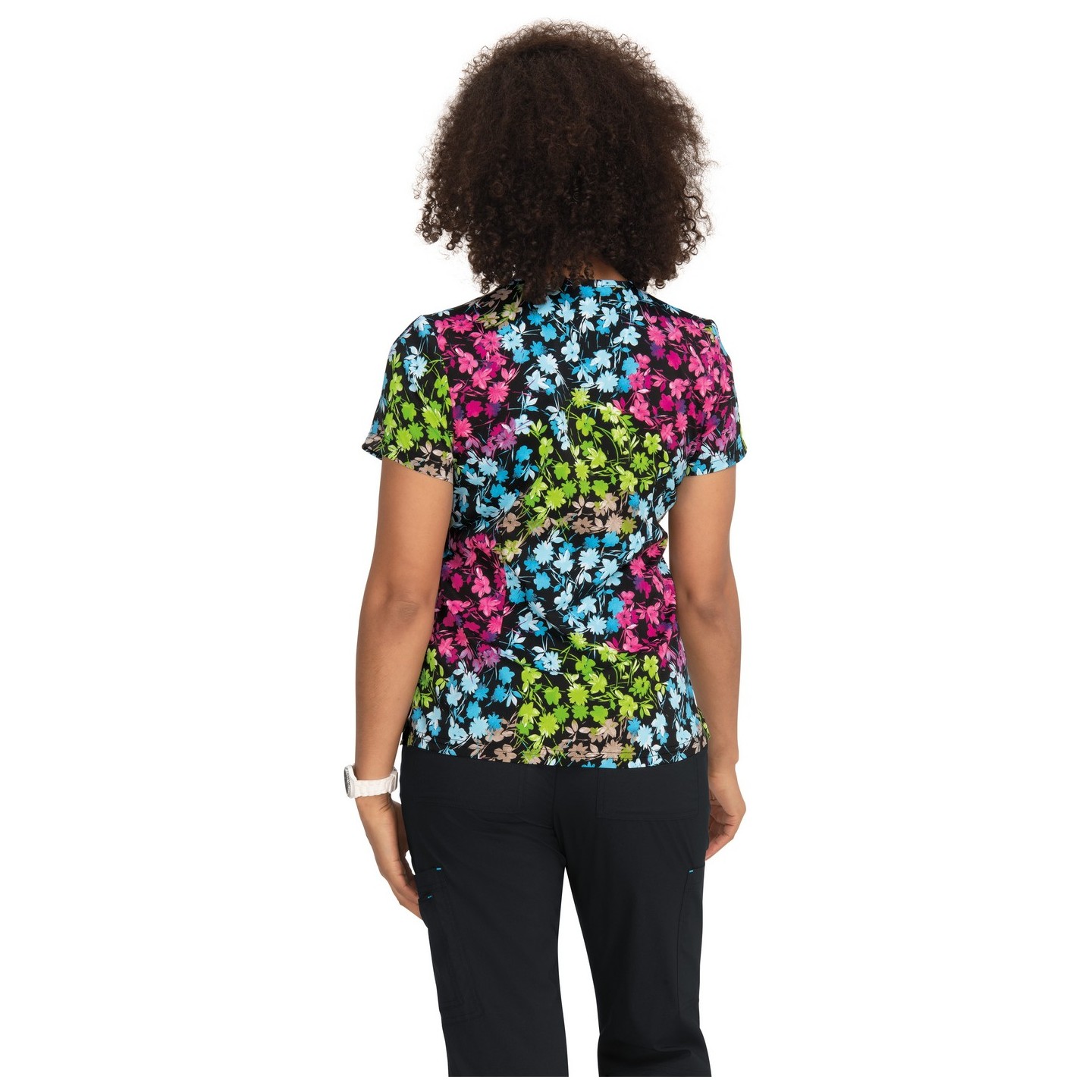 384PR koi Basics Leslie Haut Imprimé - Vivid Petals