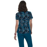 1049PR koi Lite Stretch Raquel Mock-Wrap Haut Imprimé - Watercolor Snake