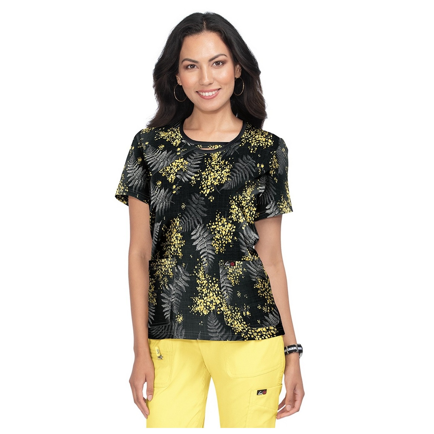 1027PR koi Lite Lola Top - Babys Breath Floral