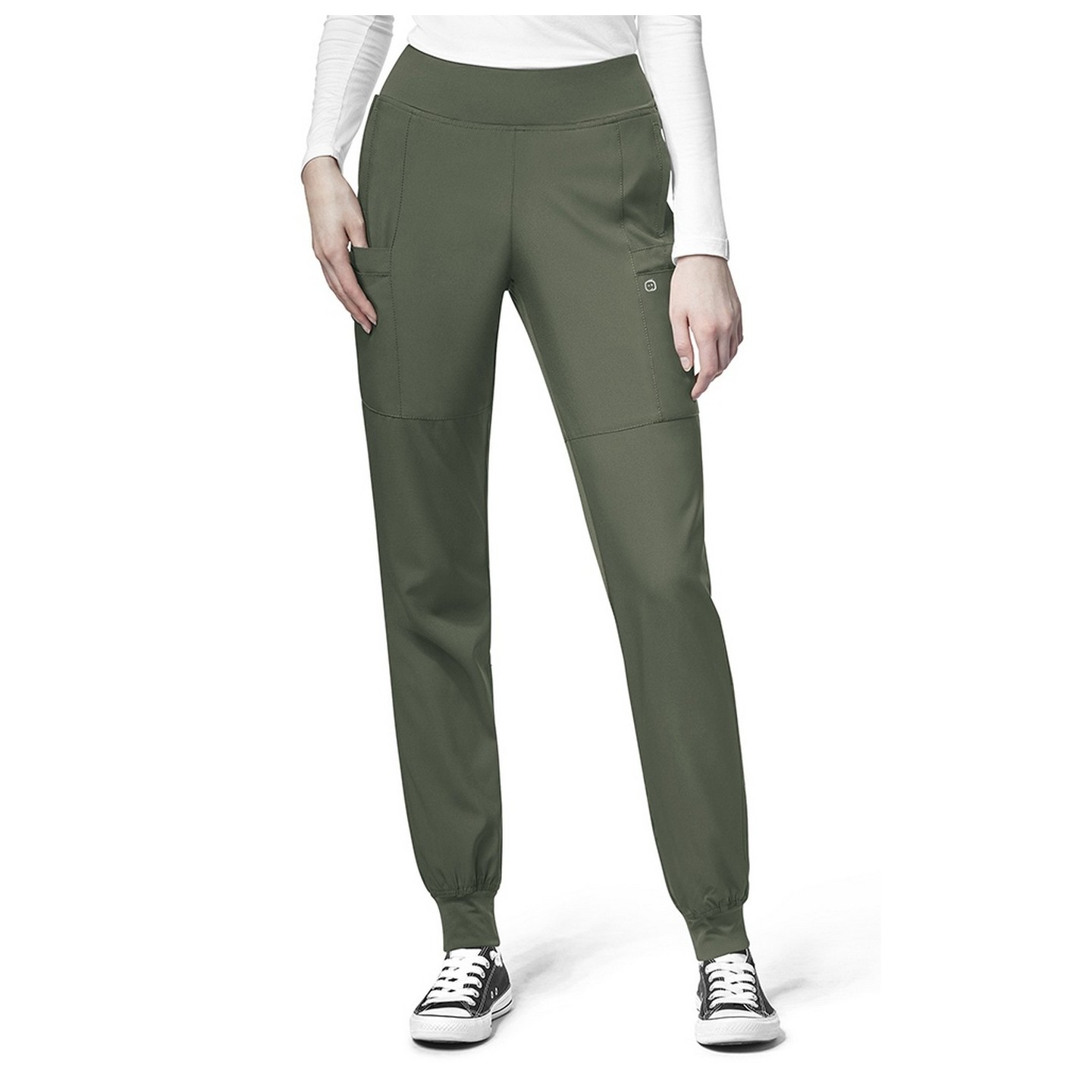 5555T TALL W123 by WonderWink - Comfort Waist Cargo Jogger Scrub Pants - Inseam: 33"