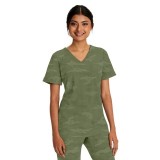 2353 Healing Hands Joy V-Neck Camo Top